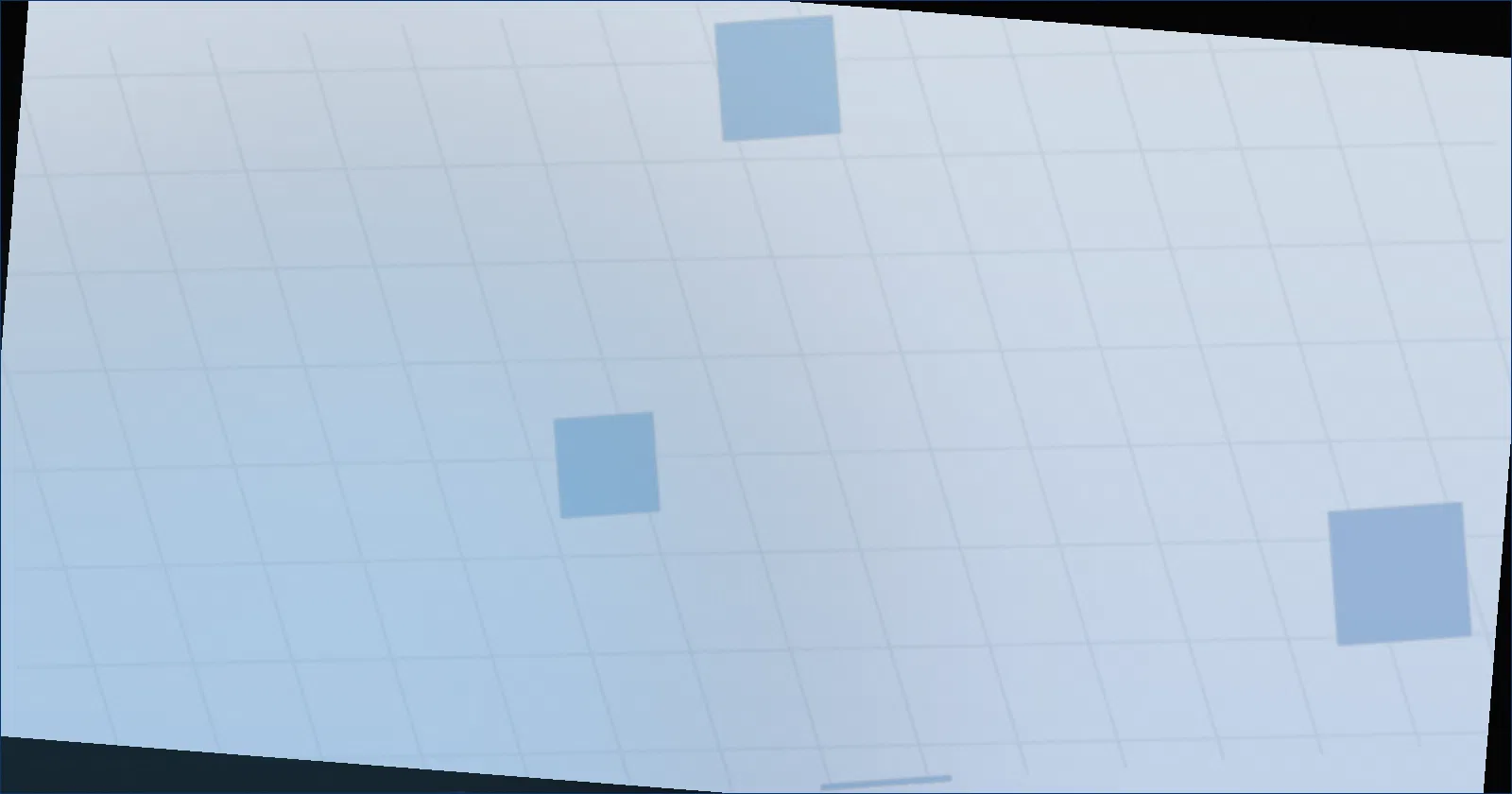 A game title screen with sound waves representing a short startup jingle