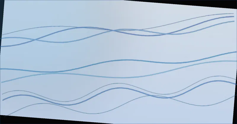 Illustration of notes streaming toward a beat line in time with music